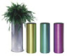 Tall round aluminium planters with lacquered finish Tall round aluminium planters with lacquered finish