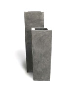 Tall tapered square galvanised plant containers Tall tapered square galvanised plant containers
