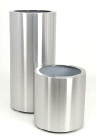 Round and tall tound stainless steel plant containers