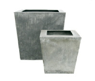 Tapered square galvanised plant containers Tapered square galvanised plant containers